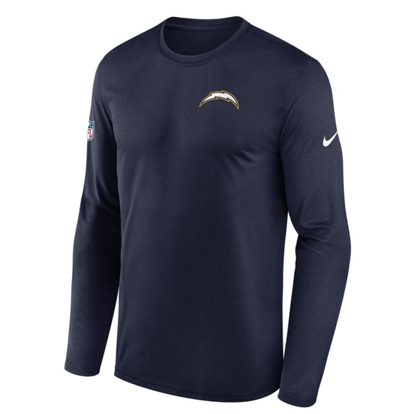 Men's Nike Navy Los Angeles Chargers Legend Logo Dri-FIT Long Sleeve T-Shirt L - Picture 2 of 8